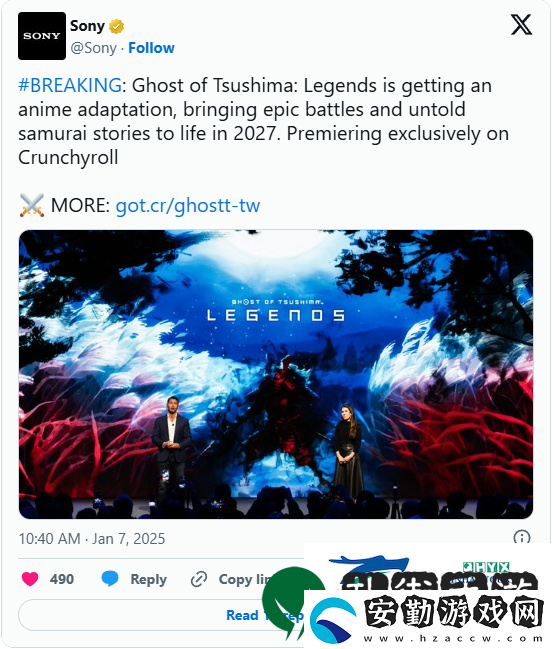 索尼公開多款游戲改電影！對(duì)馬島之魂虛淵玄負(fù)責(zé)