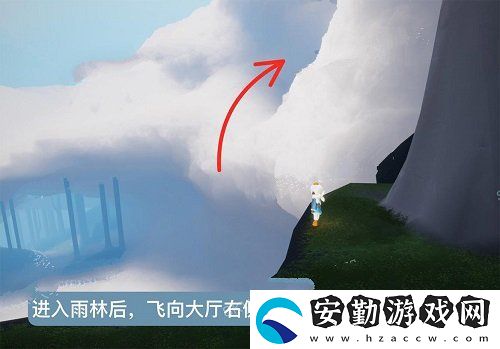 光遇風(fēng)行向?qū)恢霉ヂ?></p><p>2、第二步需要玩家飛到空中的位置看到一個(gè)大門，這里需要玩家解鎖了一個(gè)禁閣先祖。</p><p style=